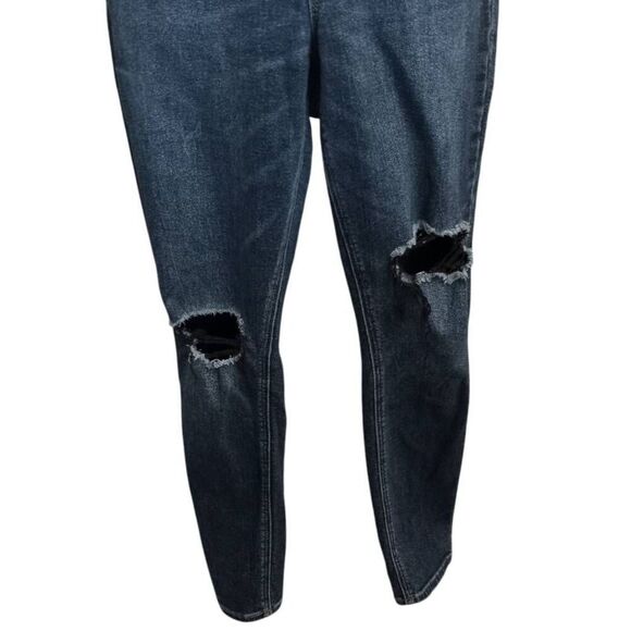 OLD NAVY ROCKSTAR SKINNY DISTRESSED JEANS DK.BLUE SZ.12 EUC. - Picture 3 of 6